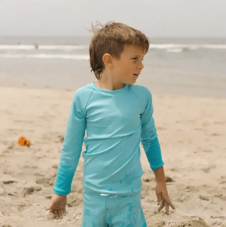 Brights Ribbed Blue Curaco Swim Trunks