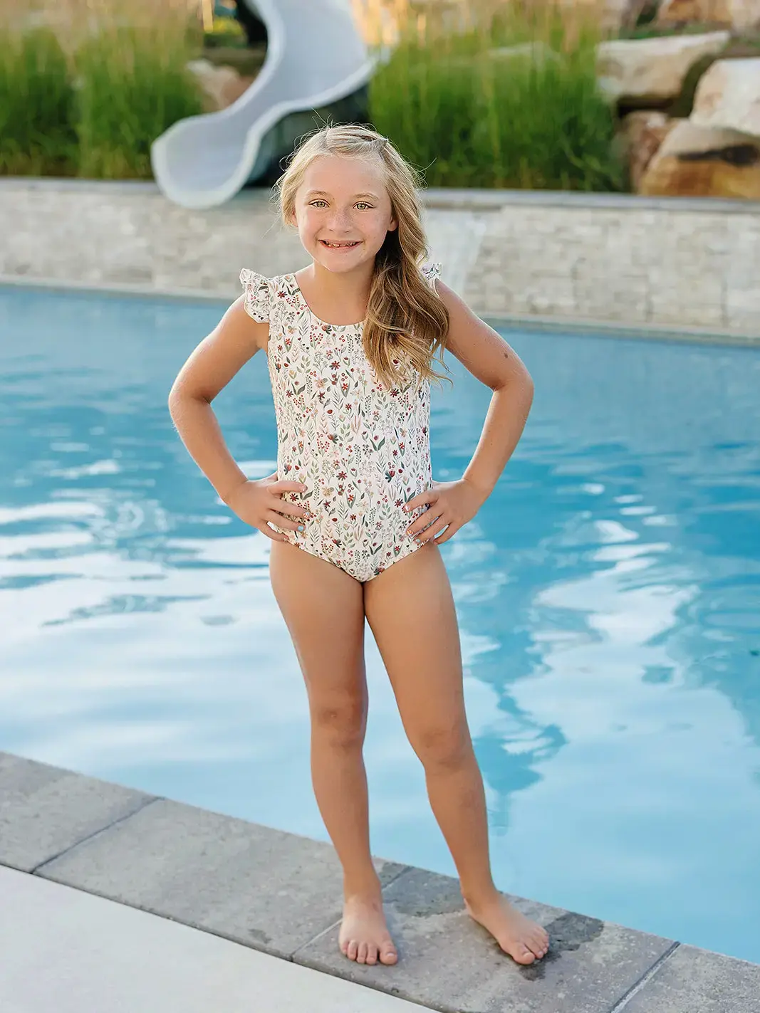 Ivy Ruffle Shoulder One Piece