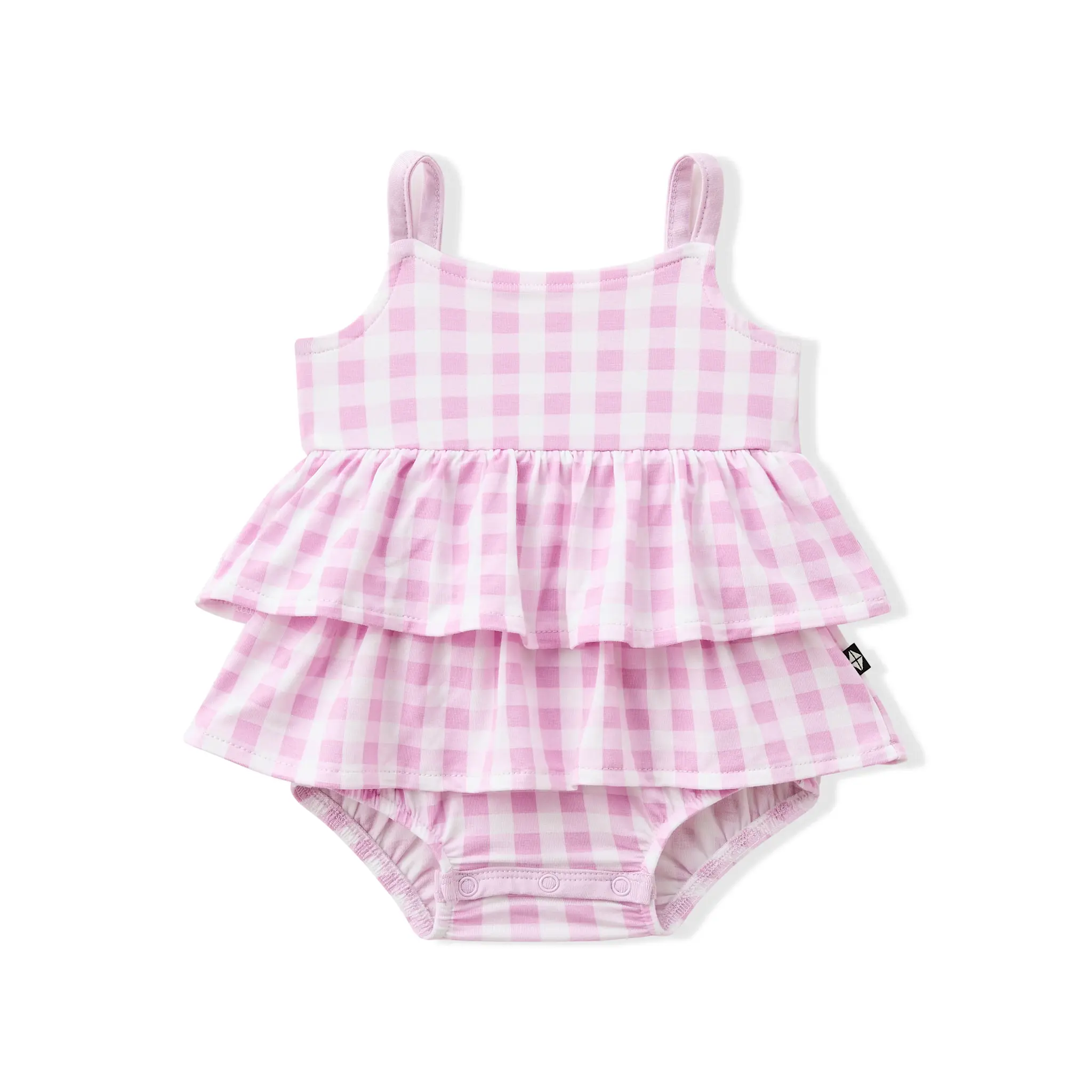 Kyte Ruffle Romper - Gingham Thistle