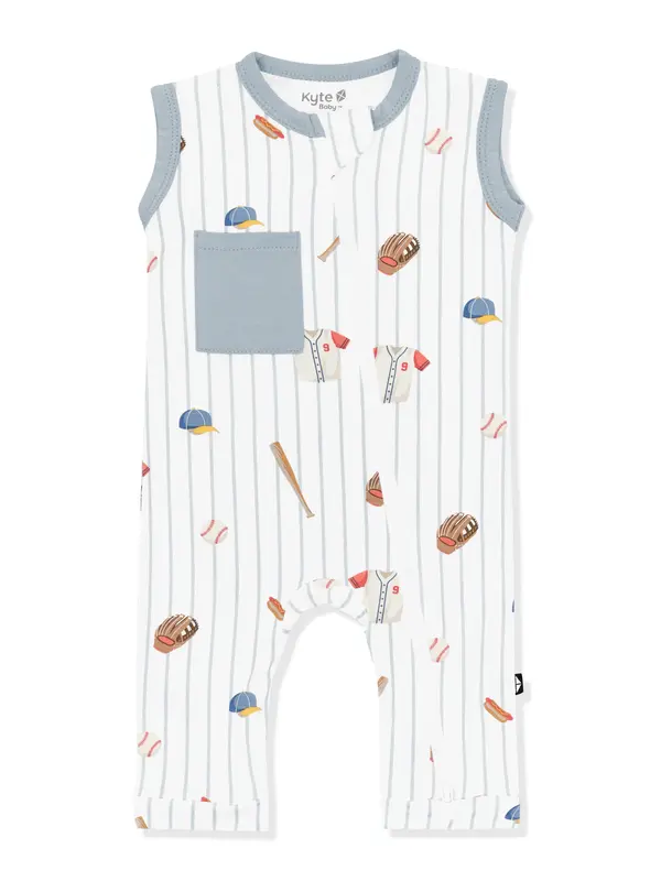 Kyte Zipper Sleeveless Romper - Home Run