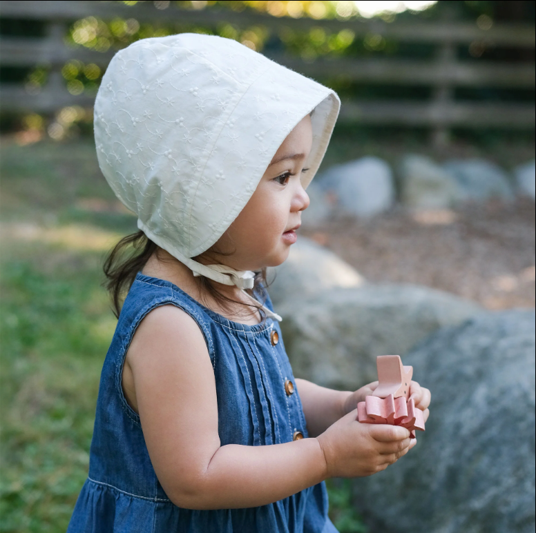 White Eyelet Bonnet