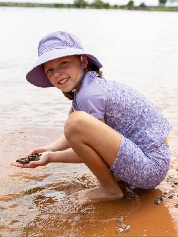 Jan + Jul Dusty Purple Cotton Bucket Hat
