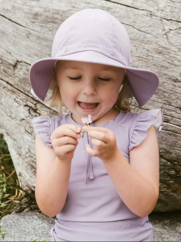 Jan + Jul Dusty Purple Cotton Floppy Hat