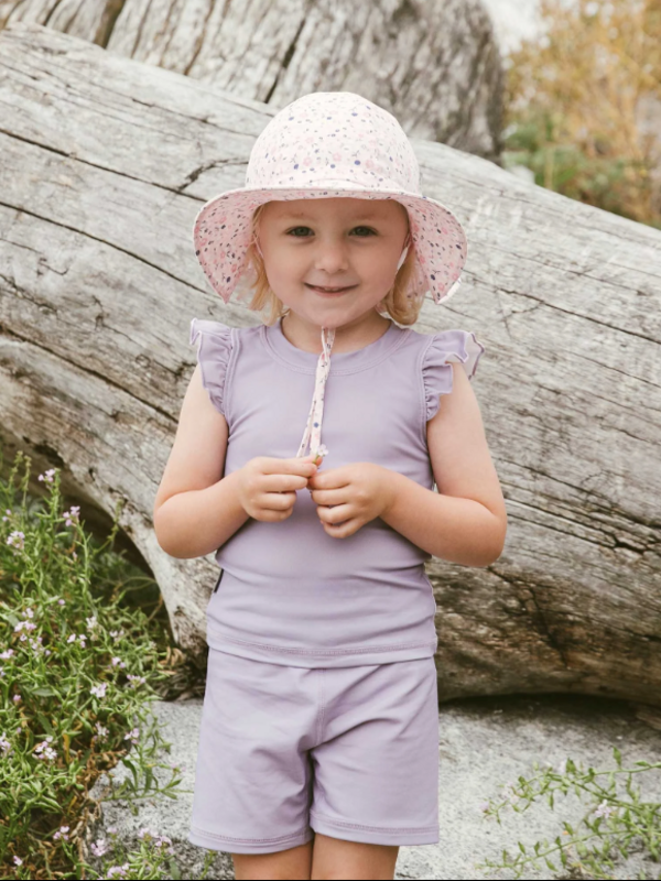 Jan + Jul Pink Blossoms Cotton Floppy Hat