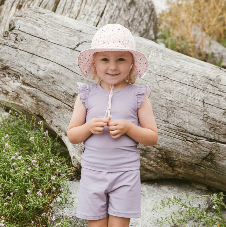 Pink Blossoms Cotton Floppy Hat