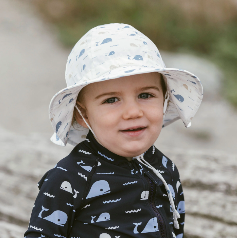 Whale Tale Cotton Floppy Hat