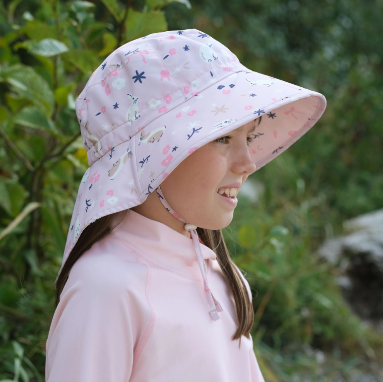 Bunny Flowers Aqua Dry Adventure Hat