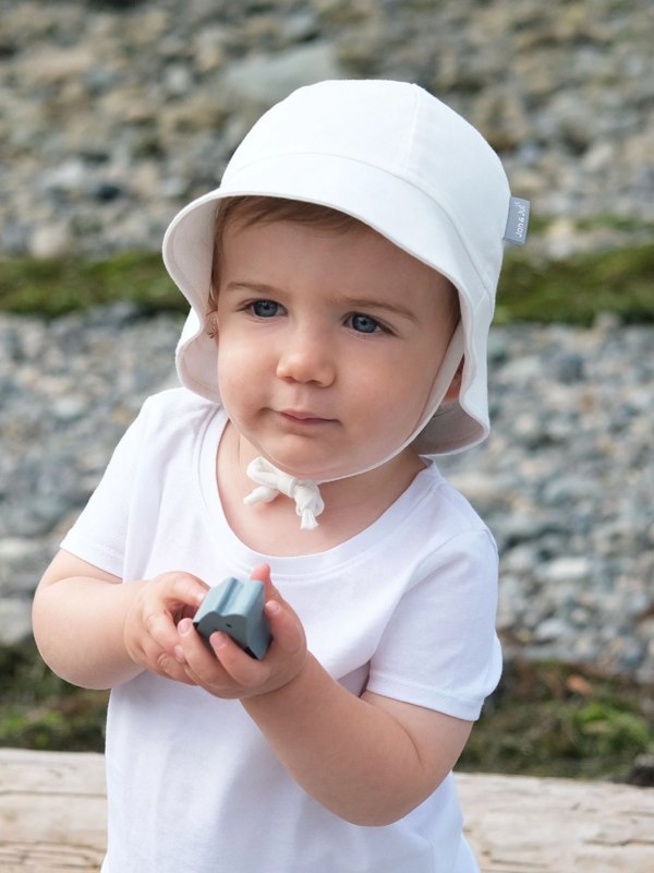 Jan + Jul White Cozy Baby Bucket Hat
