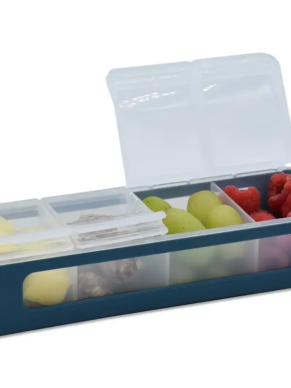 Melii Luxe Blue 4 Compartment Snackle Box