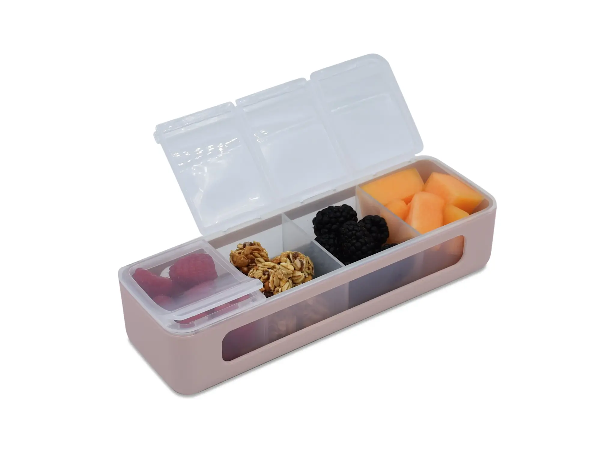 Pink 4 Compartment Snackle Box