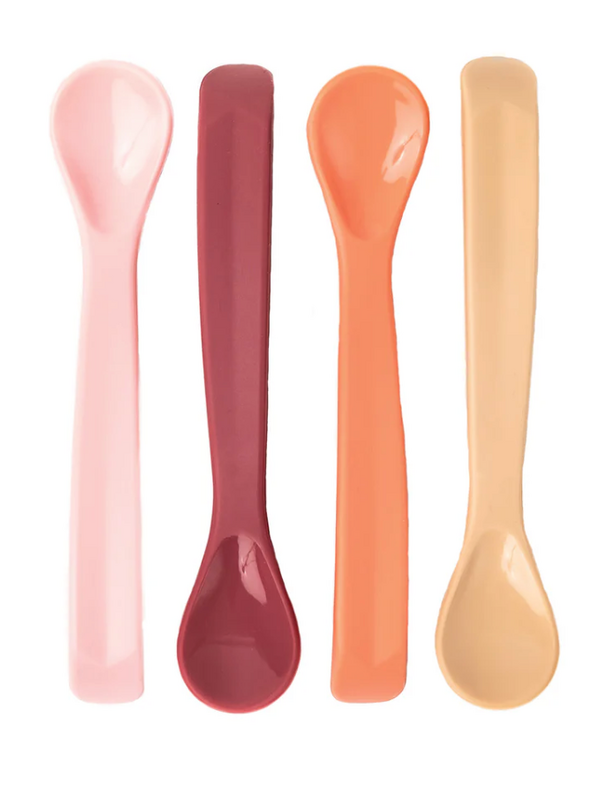 Tiny Twinkle Silicone Spoon Set - 4PK - Pink/Red