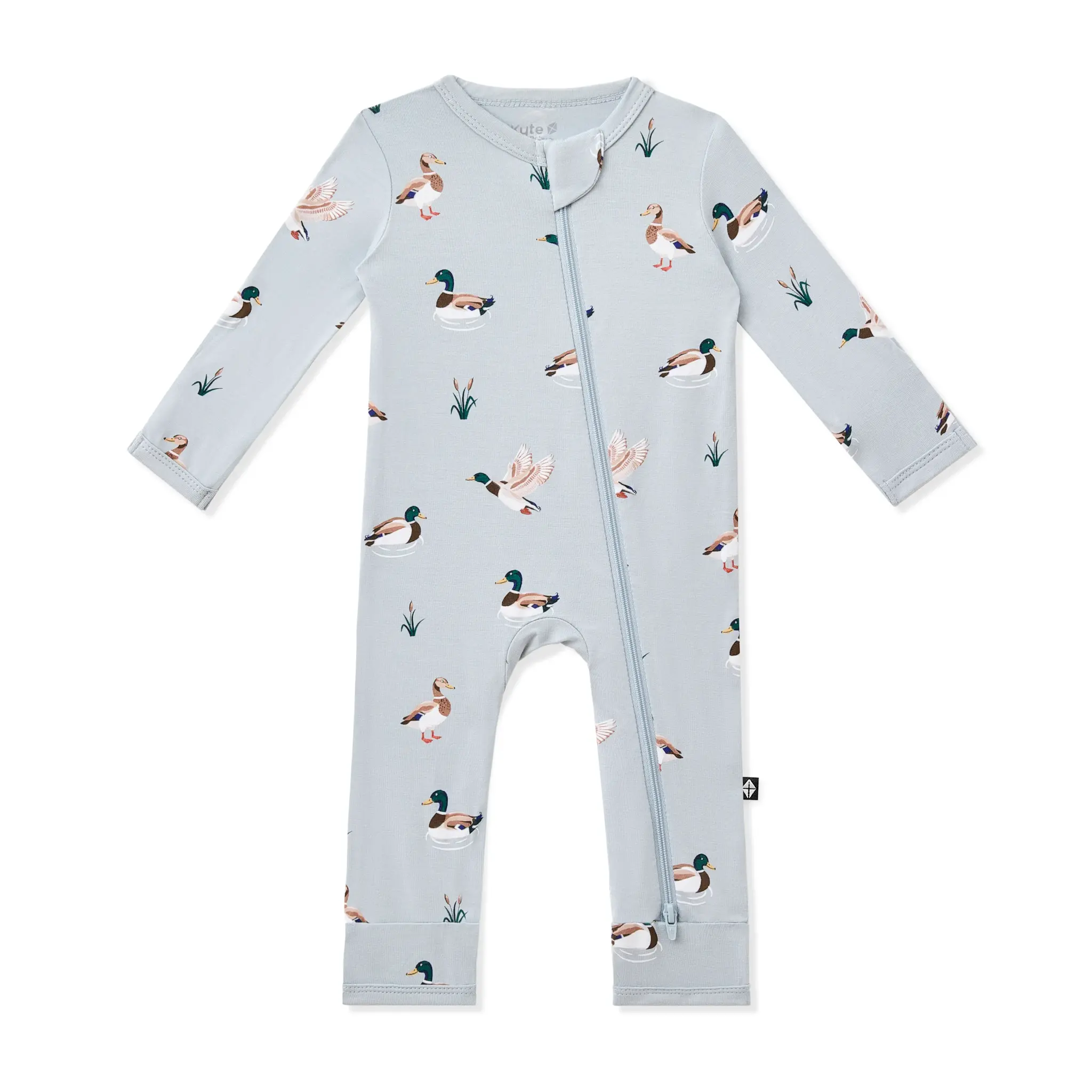 Kyte Zipper Romper - Mallard Duck