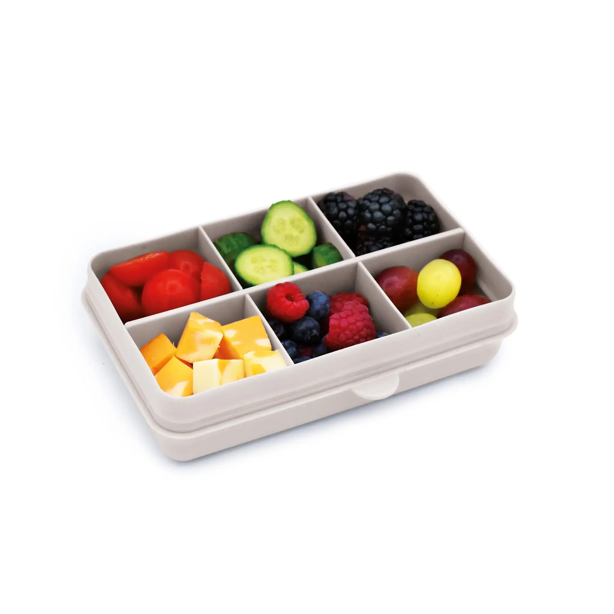Ivory 6 Compartment Snackle Box