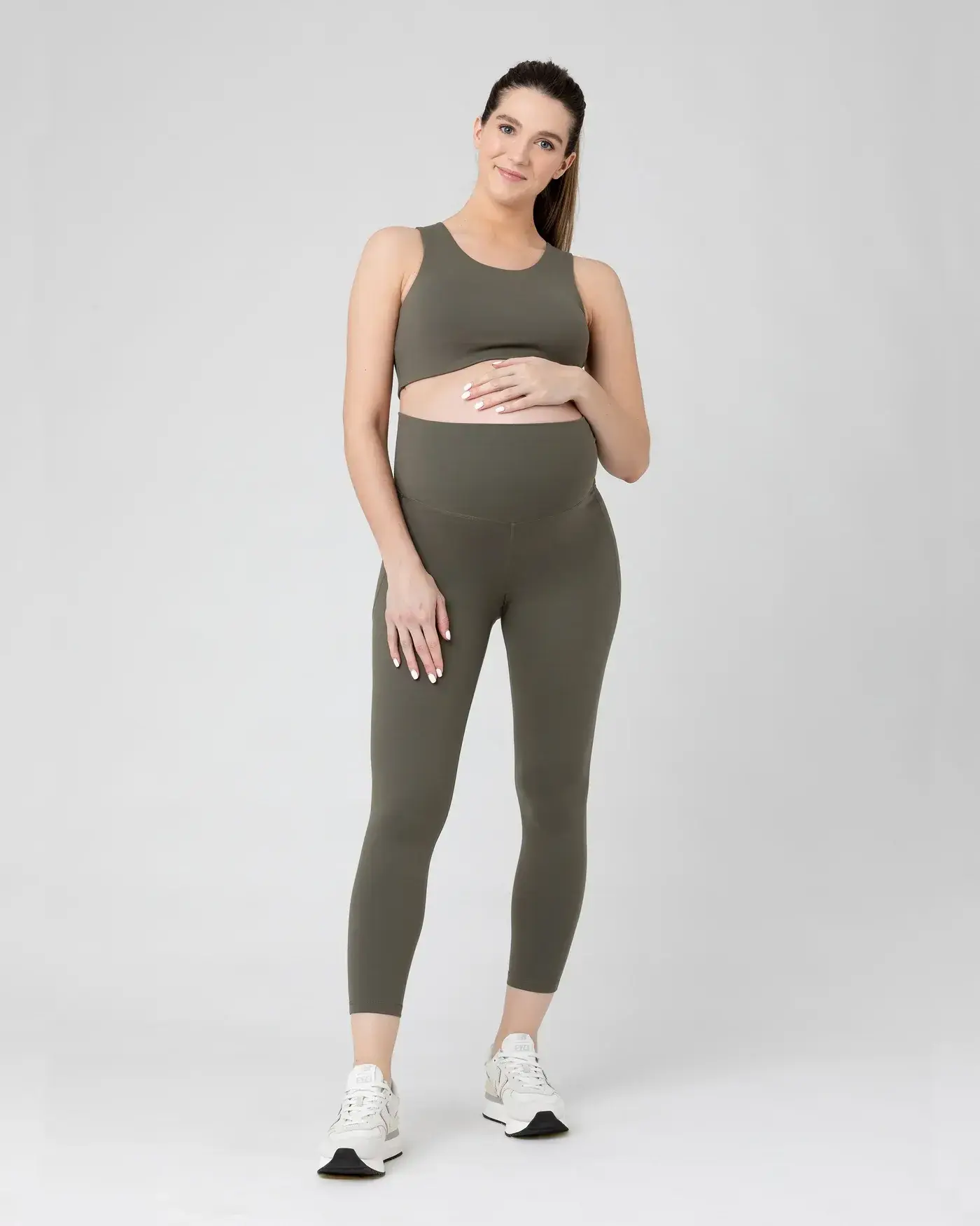 Tempo XL Crop Top + Pant Set - Khaki