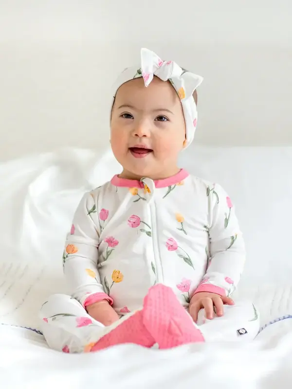 Kyte Zipper Footie - Tulip