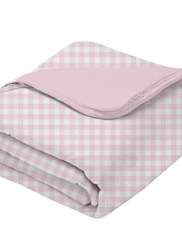 Cozy Cloud Toddler Blanket - Pink Gingham