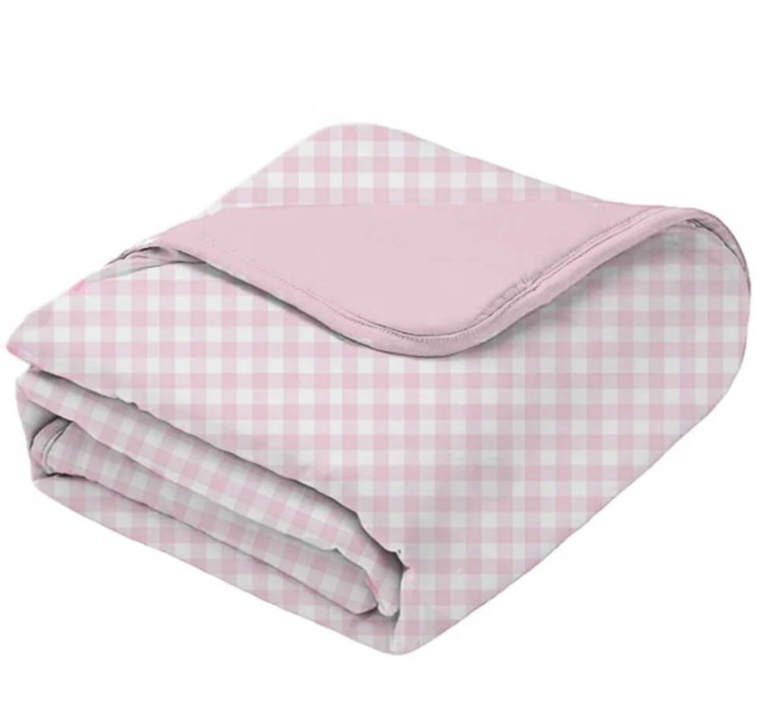 Cozy Cloud Toddler Blanket - Pink Gingham
