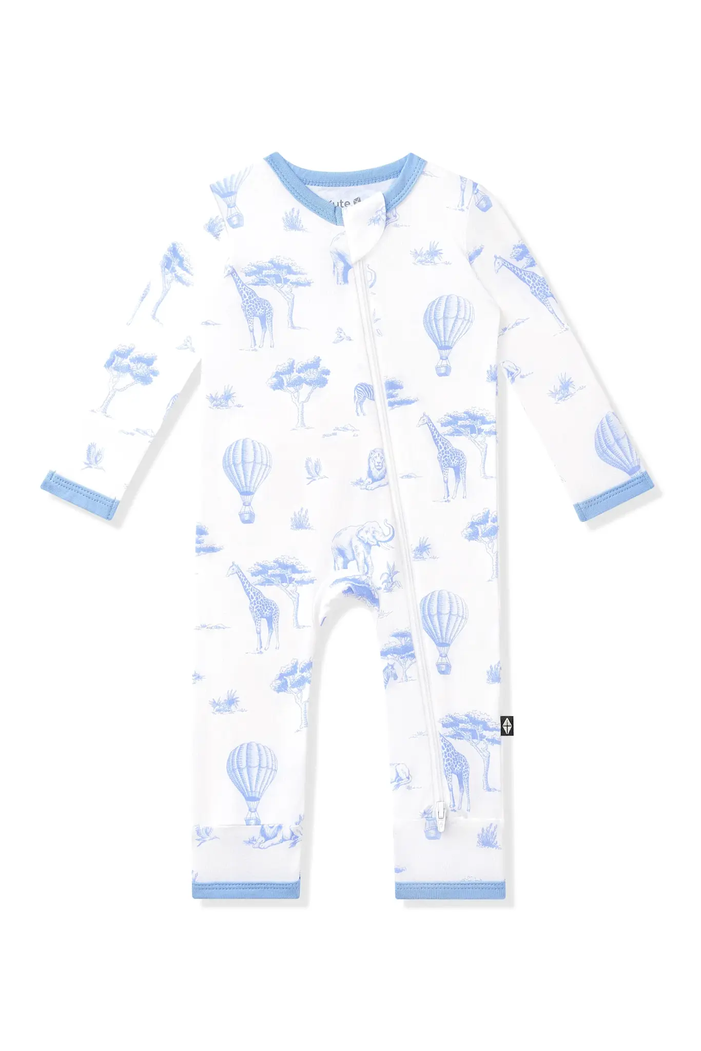 Kyte Zipper Romper - Toile Safari
