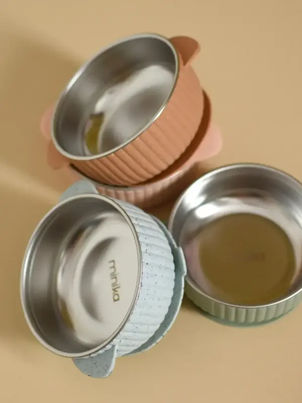 Minika Stainless + Silicone Bowl