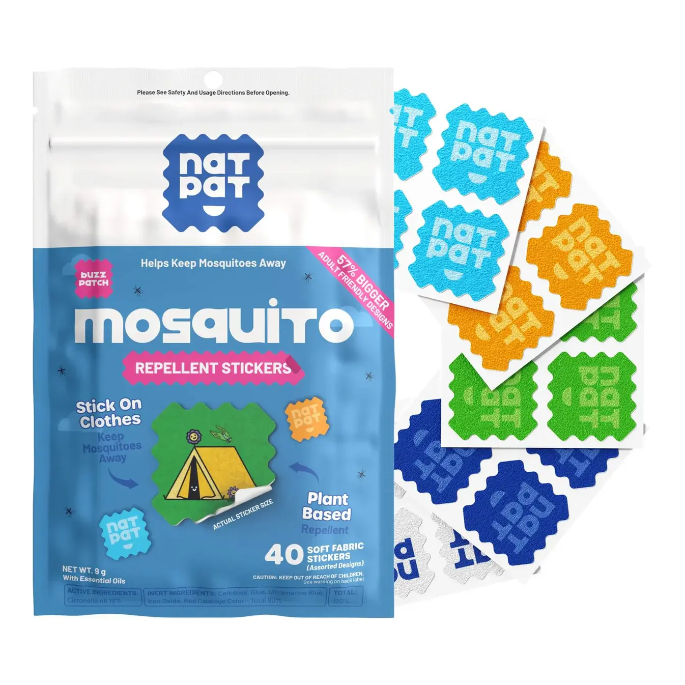 BuzzPatch Mosquito Repellent Patches - Adult