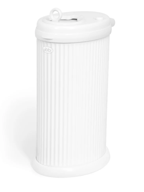 Fluted Matte White Diaper Pail