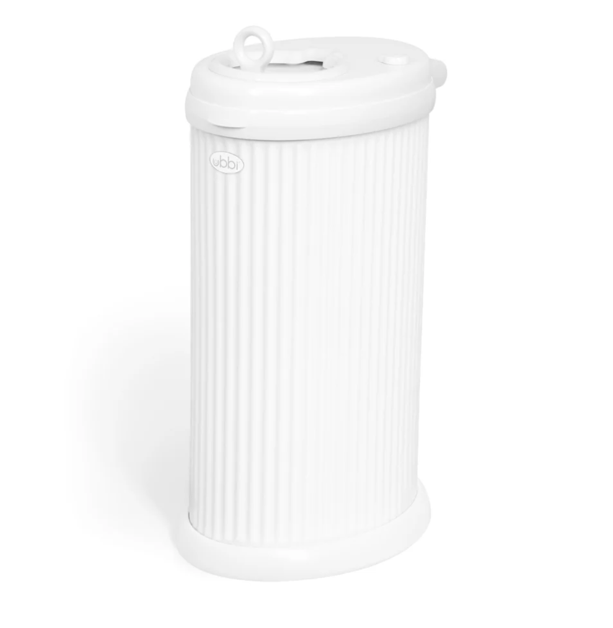 Fluted Matte White Diaper Pail