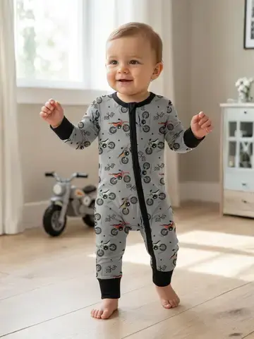 Bamboo Romper - Rebel Rider