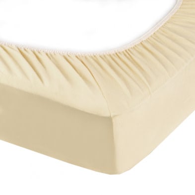Kushies Cotton Jersey Crib Sheet Bone
