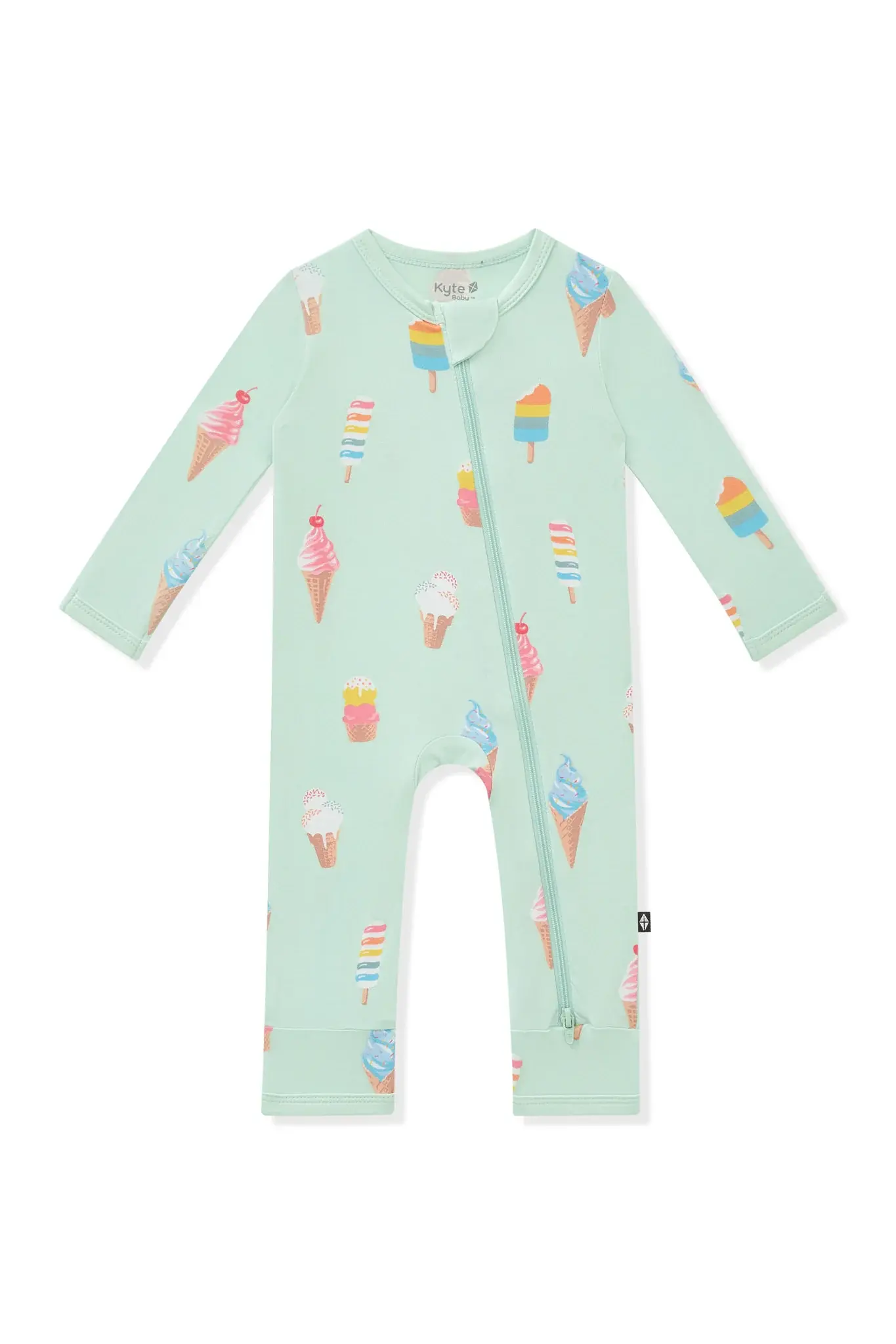 Kyte Zipper Romper - Mint Ice Cream