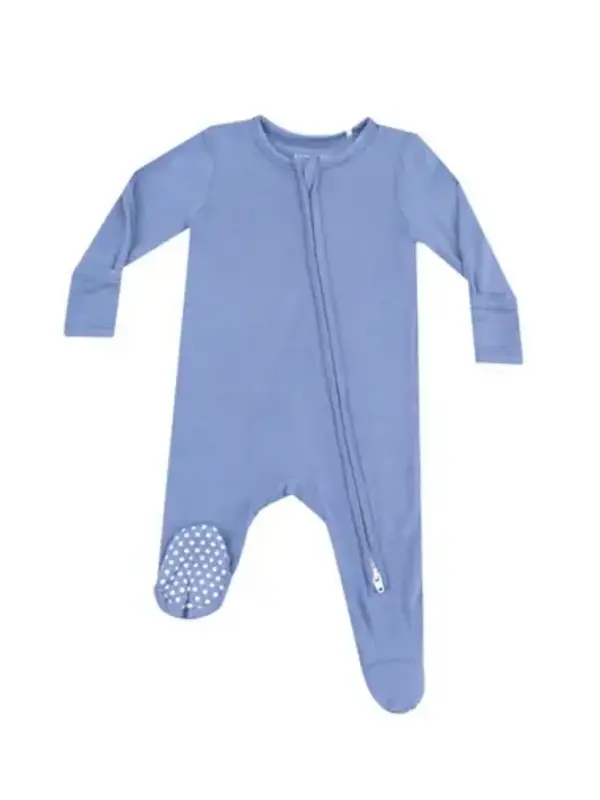 Angel Dear Country Blue Zipper Footie