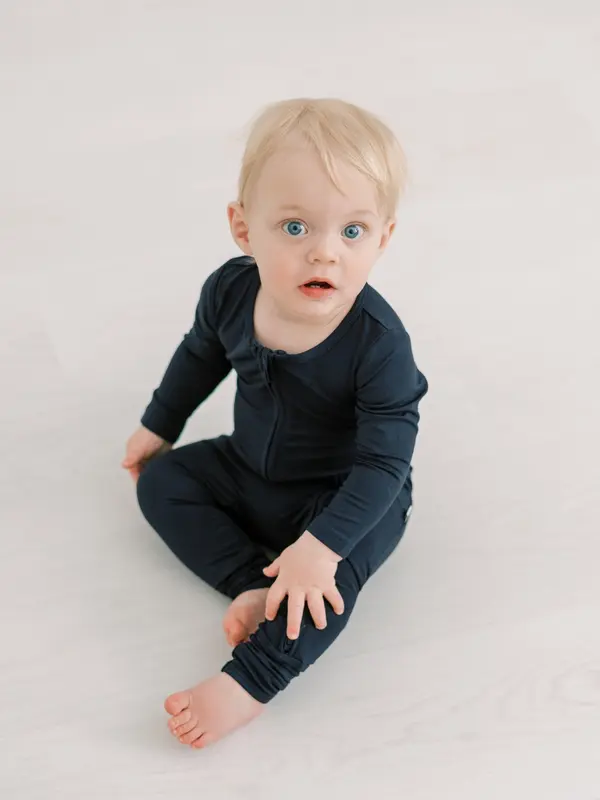 Little Lott Clothing Co. Bamboo Romper - Midnight Navy