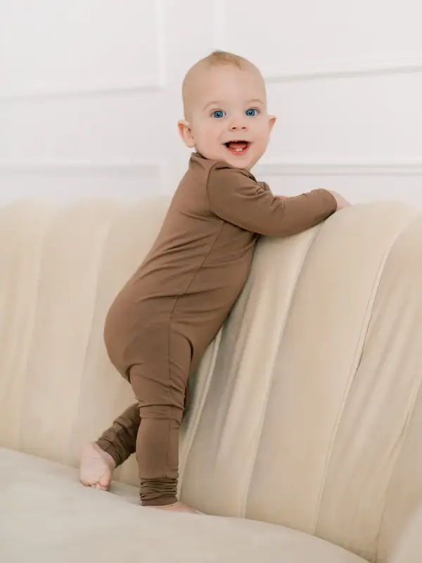 Little Lott Clothing Co. Bamboo Romper - Coca Mocha
