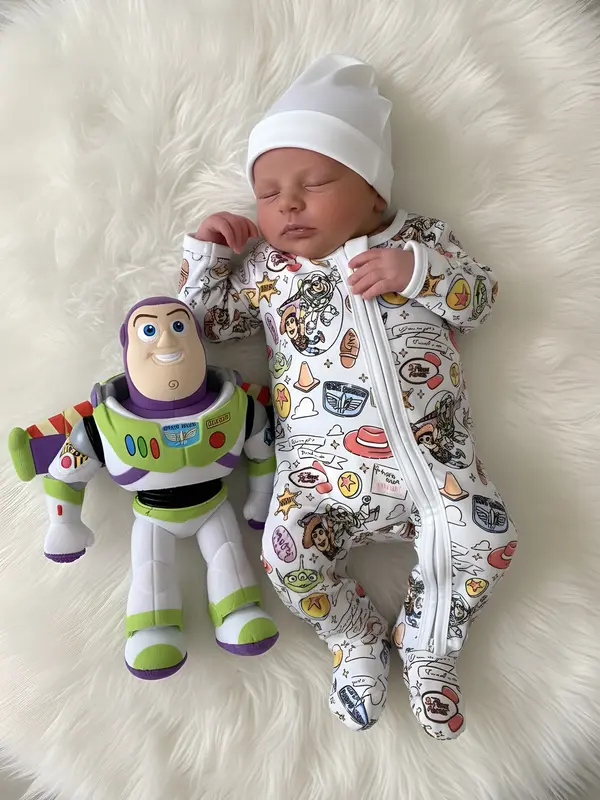 Ruffles + Bowties Cotton Footie - Buzz Lightyear