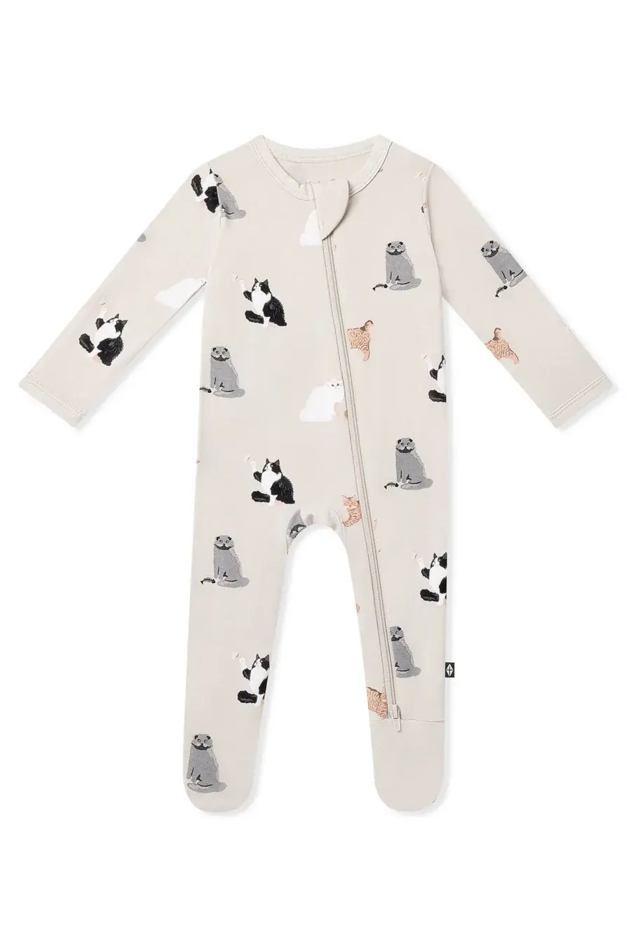 Kyte Zipper Footie - Fluffy Cat
