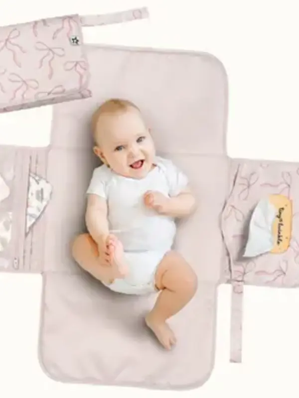 Tiny Twinkle Portable Diaper Changing Pad - Bows