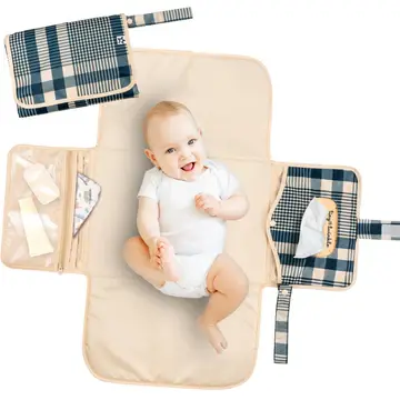 Portable Diaper Changing Pad - Gingham