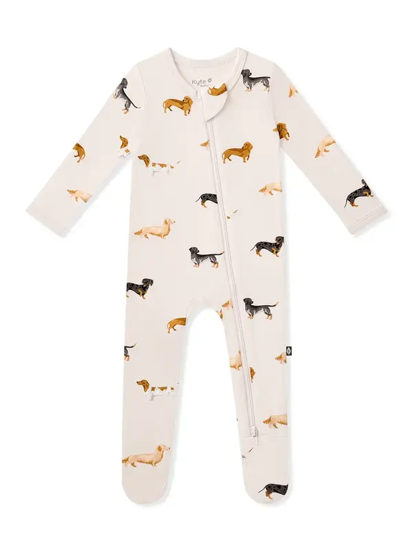Kyte Zipper Footie - Dachshund