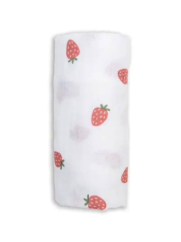 Lulujo Muslin Swaddle - Strawberries