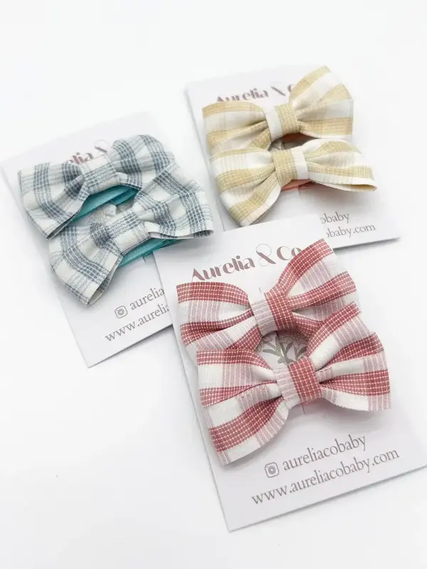 Aurelia & Co. Baby Plaid Bows