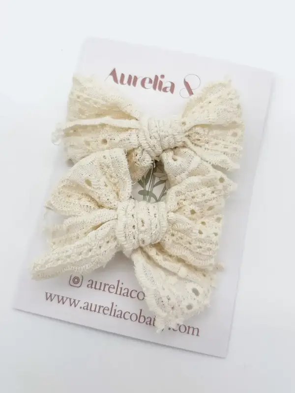 Aurelia & Co. Baby Vintage Lace Bows