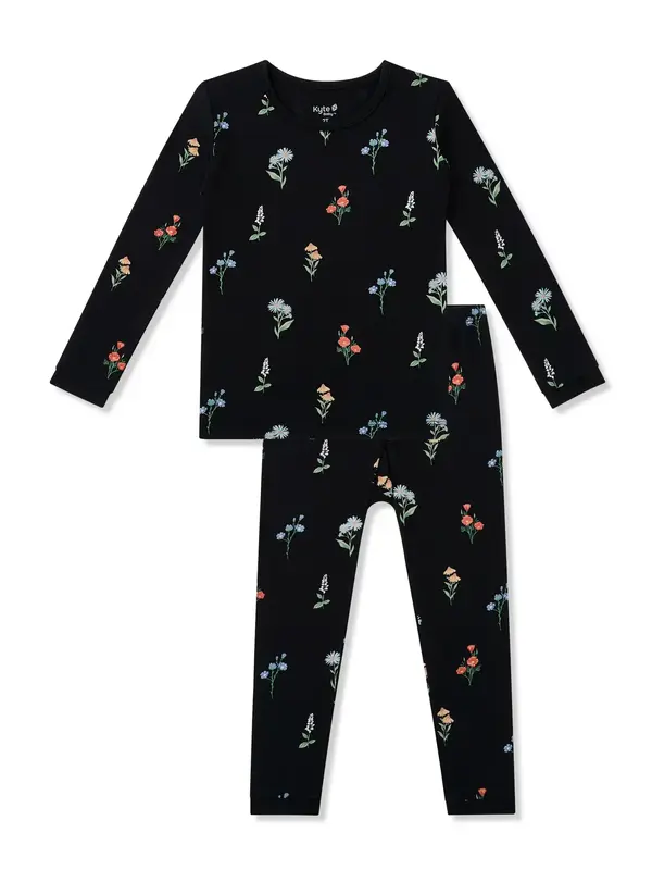 Kyte Long Sleeve Pajama Set - Midnight Wildflower