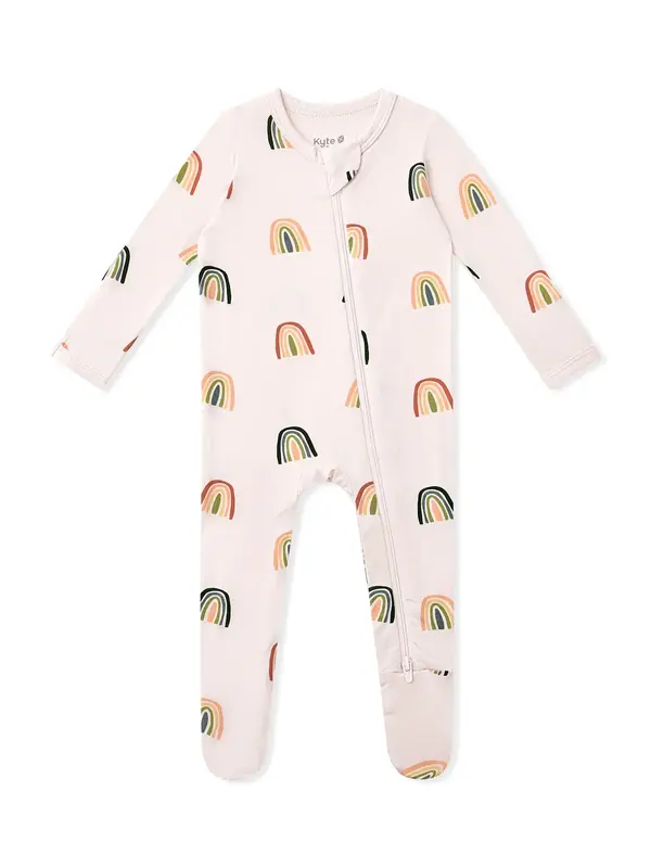 Kyte Zipper Footie - Retro Rainbow