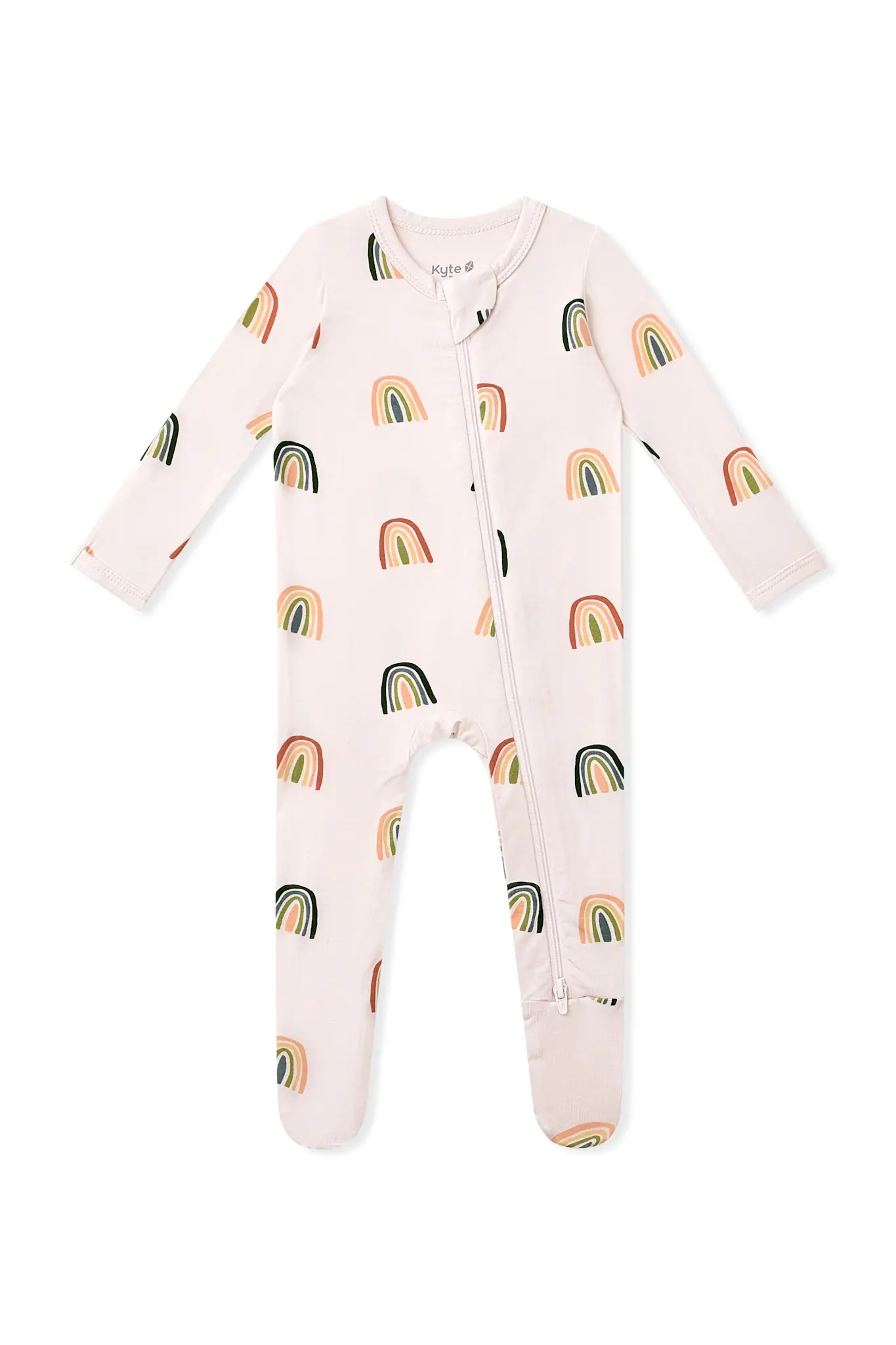 Kyte Zipper Footie - Retro Rainbow