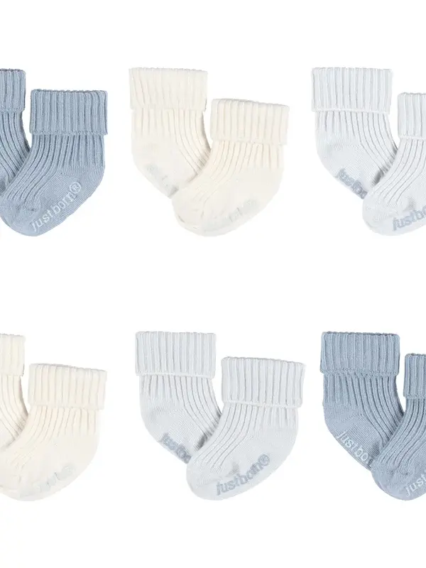 Just Born Baby Socks - 6pk
