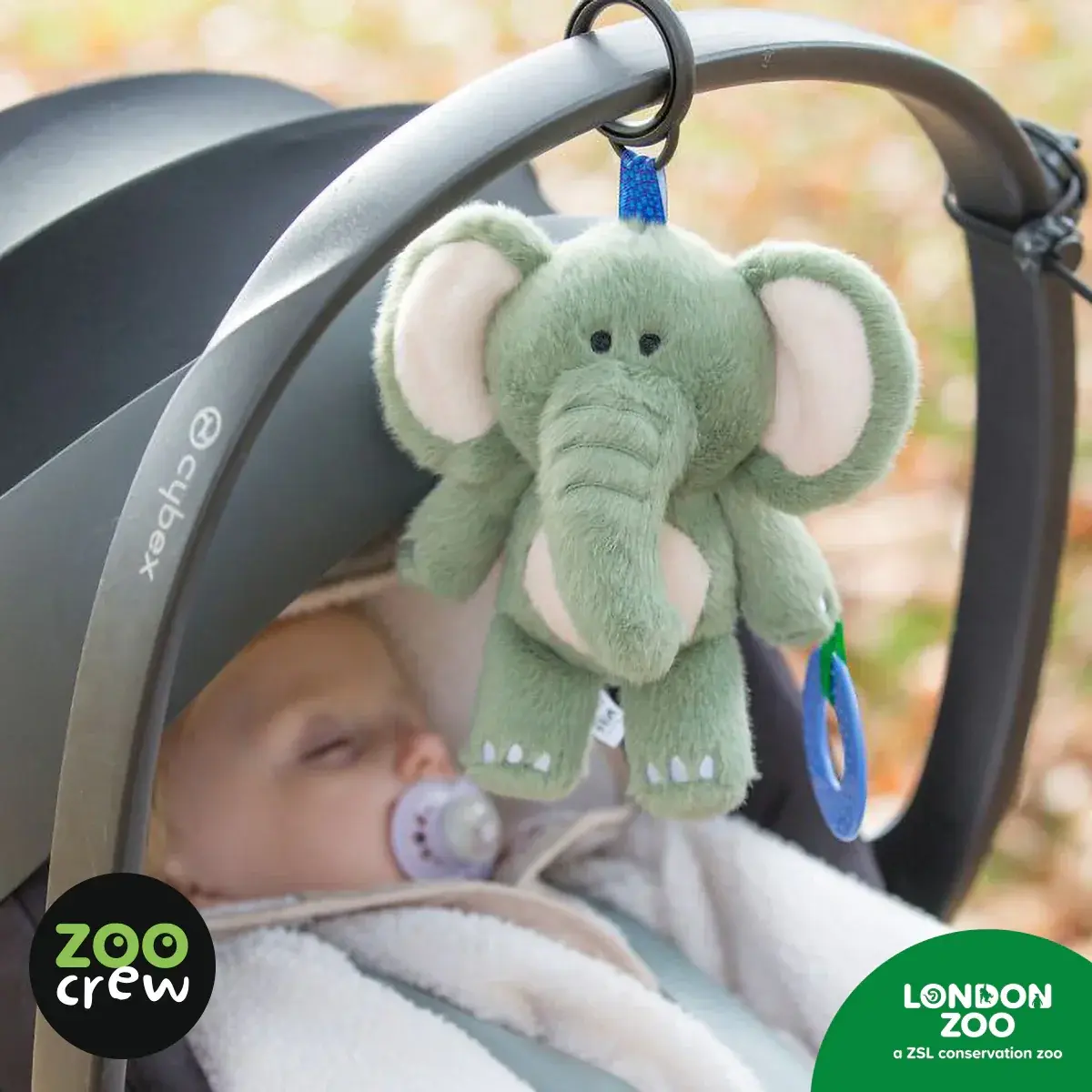 Zoo Crew Clip & Go Stroller Plush