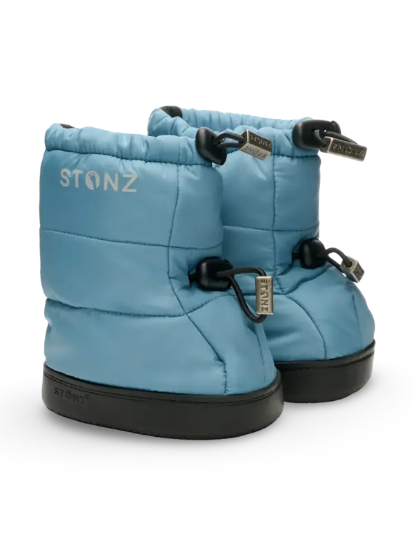 Denim Puffer Booties