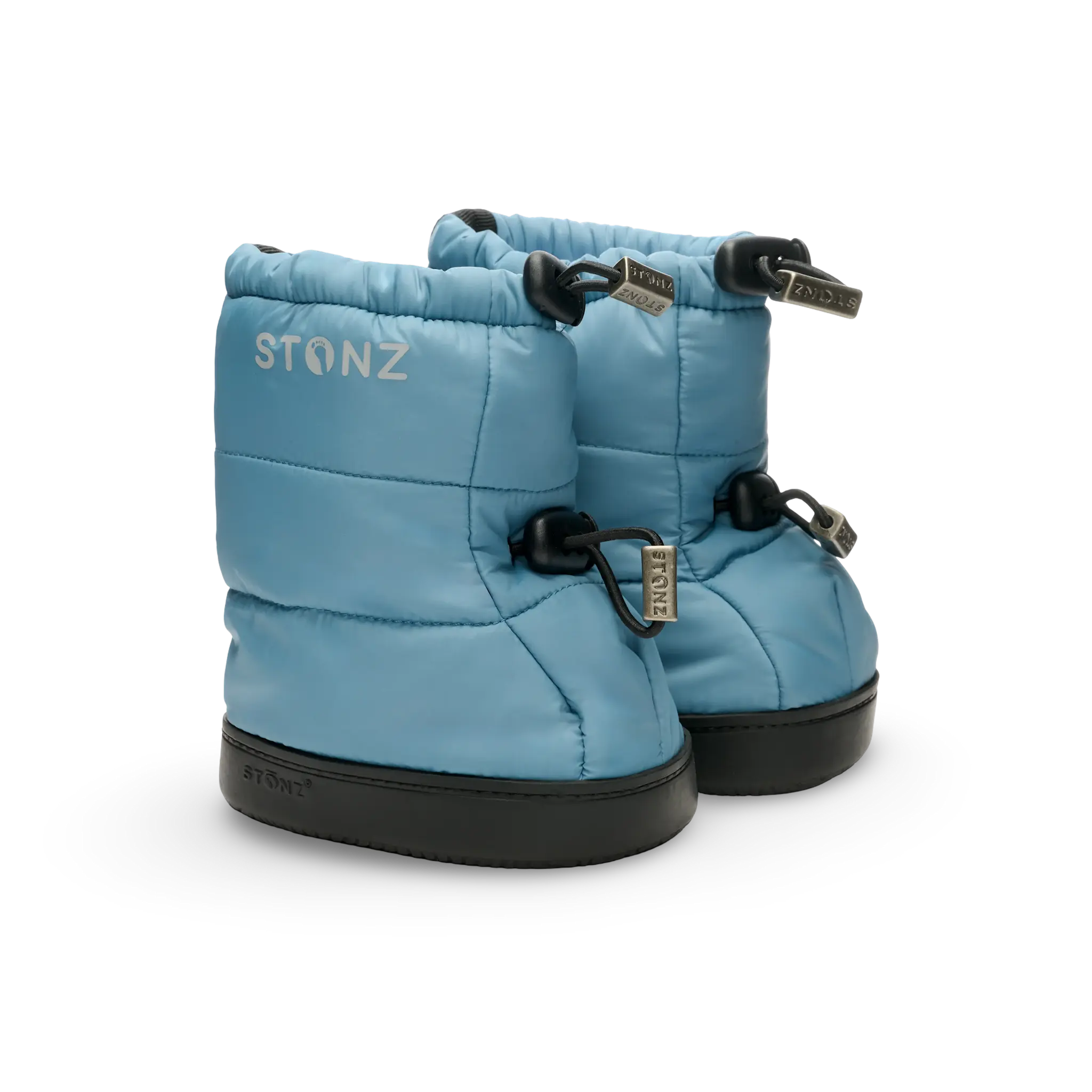 Denim Puffer Booties