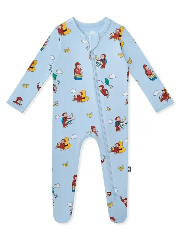 Kyte Zipper Footie - Curious George