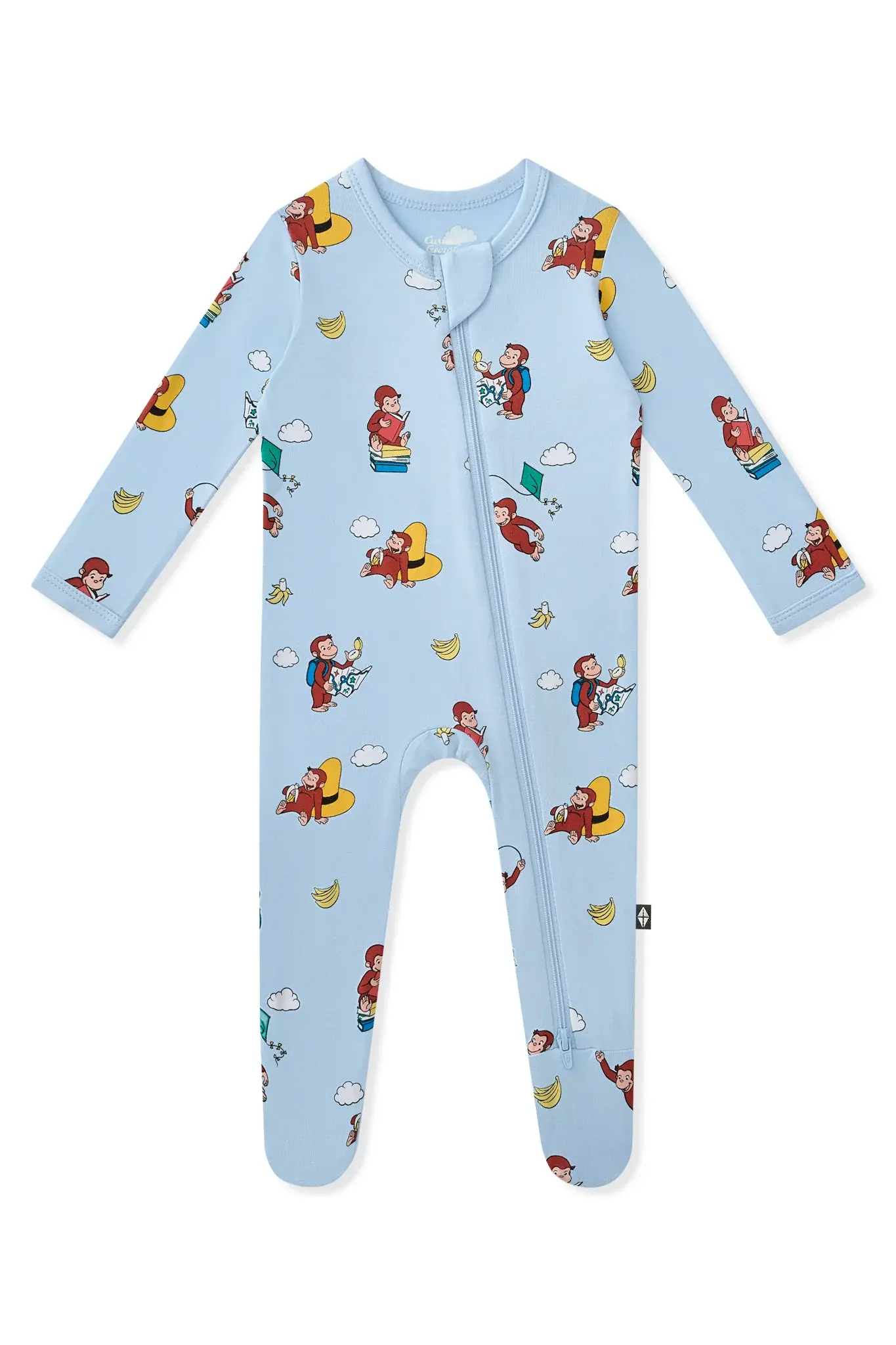 Kyte Zipper Footie - Curious George