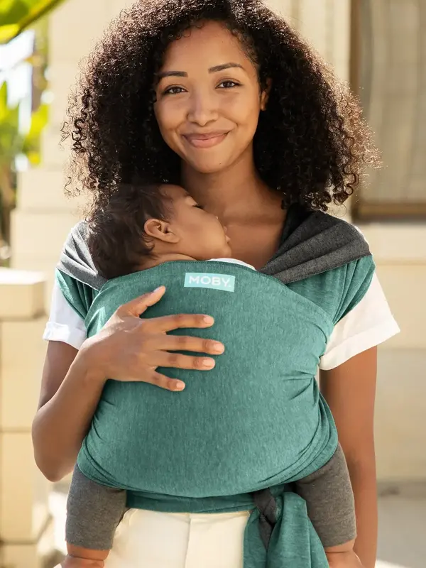 Moby Reversible Baby Wrap - Jade/Grey